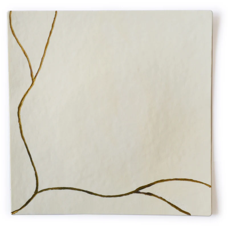 Murano Glass Square Tray KINTSUGI by D.i. Più Andretto Design