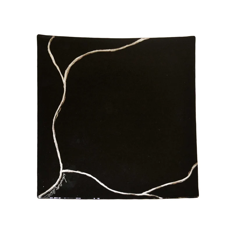Murano Glass Square Tray KINTSUGI by D.i. Più Andretto Design
