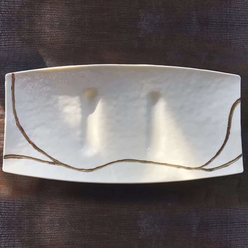 Murano Glass Sushi Tray KINTSUGI by D.i. Più Andretto Design