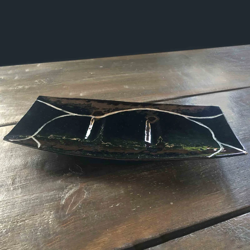 Murano Glass Sushi Tray KINTSUGI by D.i. Più Andretto Design