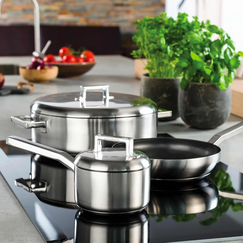 Stainless Steel Pan STILE WOK by Pininfarina for Mepra