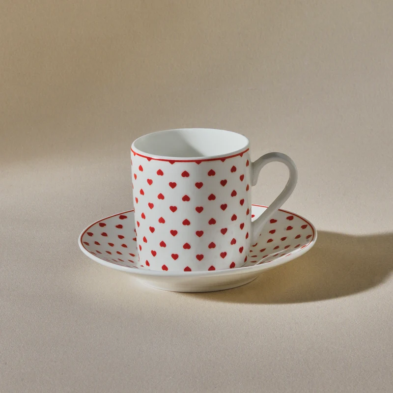 Karaca Sweet Love für 2 Personen Kaffeetasse, 90 ml