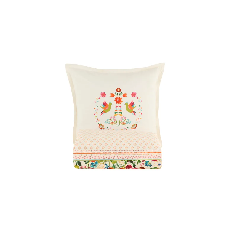 Karaca Parlin Renforcé Bettwäsche-Set, Einzelbett, Fuchsia