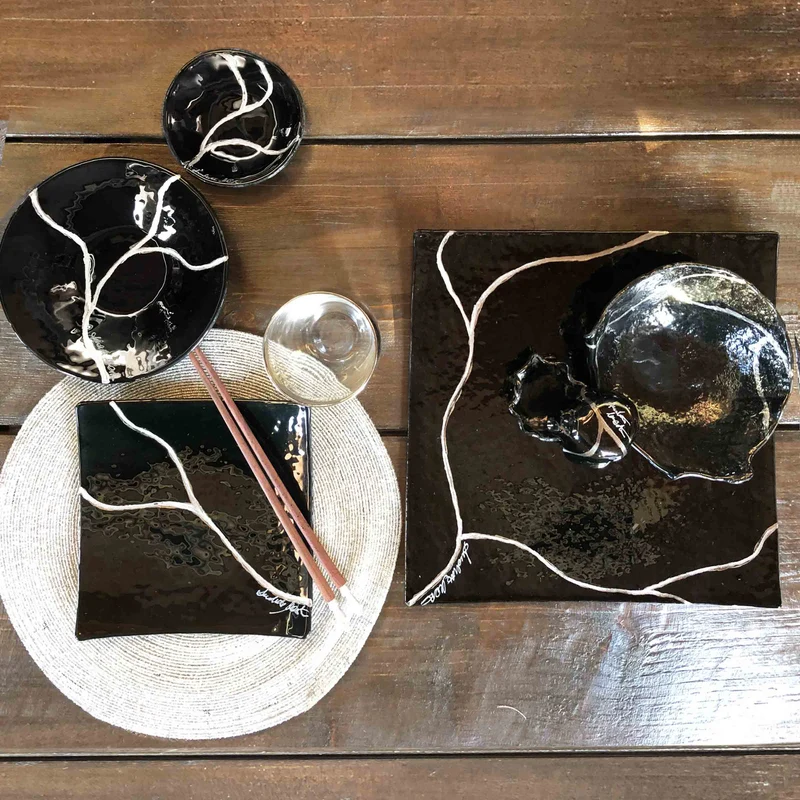 Murano Glass Rice Bowl KINTSUGI by D.i. Più Andretto Design