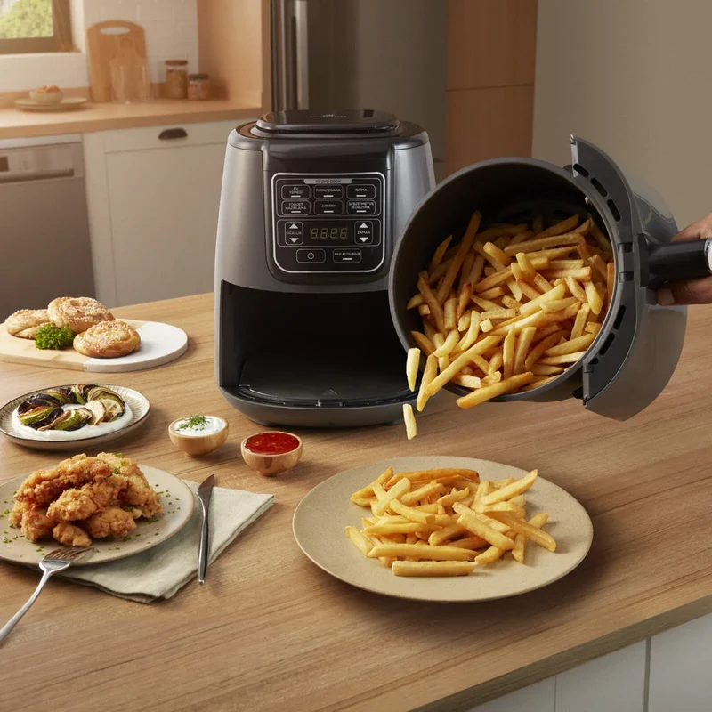 Karaca Air Cook XL 2 in 1 Heißluftfritteuse Starlight, 4L, 1550W