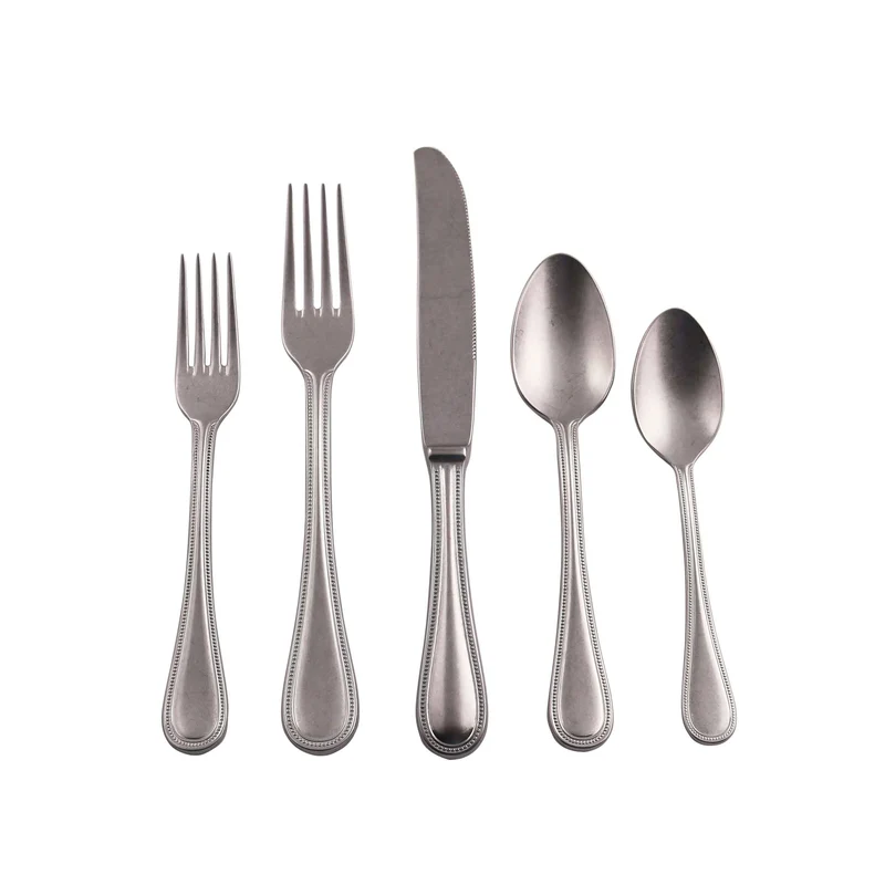 Stainless Steel Cutlery PERLA Set of Twenty-Four by Mepra