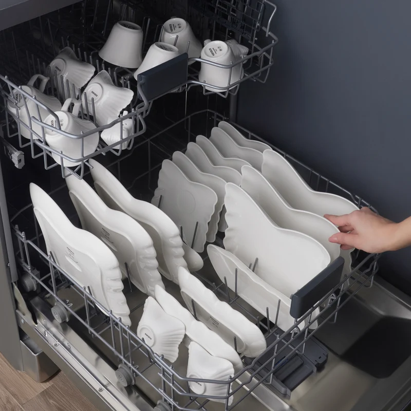Karaca Stream Bone China Pieris 34-teiliges Servierset für 6 Personen, Weiß