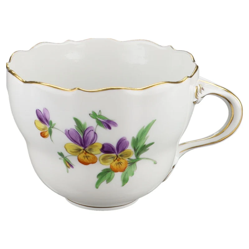 Kaffeetasse Blüte Lila Gelb Orange Typ I