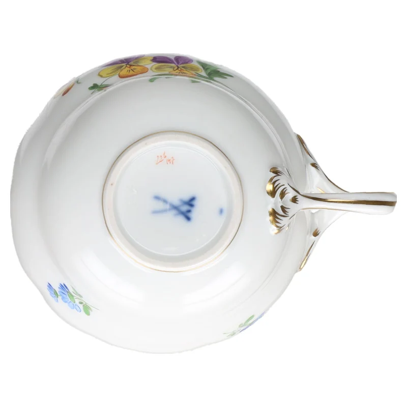 Kaffeetasse Blüte Lila Gelb Orange Typ I