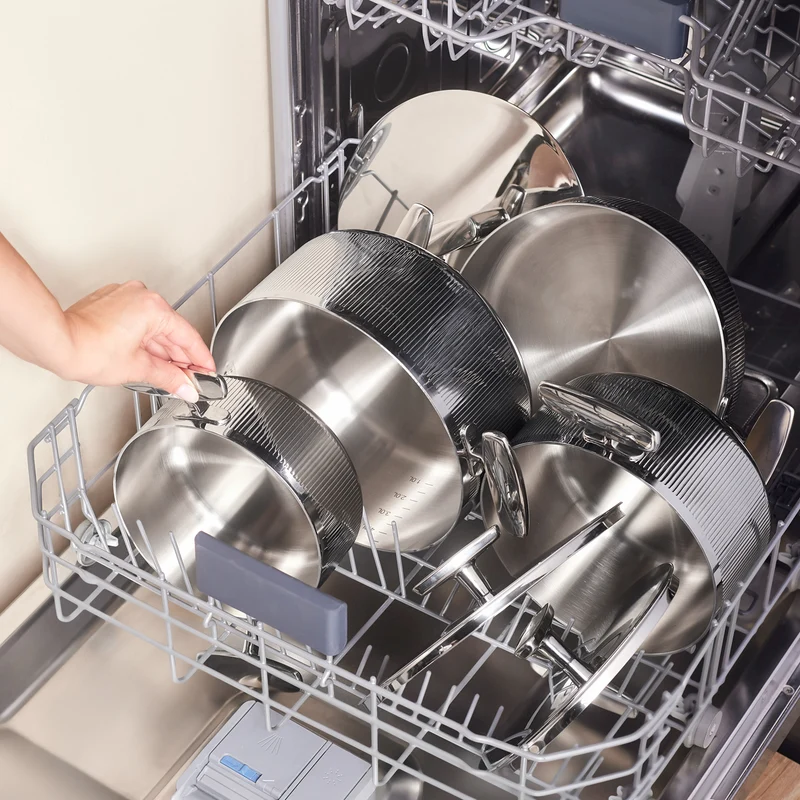 Karaca 3 Ply Rimova Flat Lid 8 Teilig Kochgeschirr Set