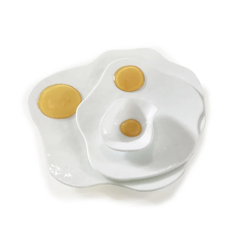 Murano Glass Dinnerware Set UOVO FRITTO by D.i. Più Andretto Design