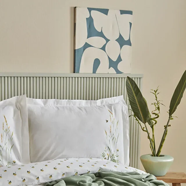 Karaca Herbal Bettwäsche-Set aus 100 % Baumwolle mit Tagesdecke, Doppelbett, Grün