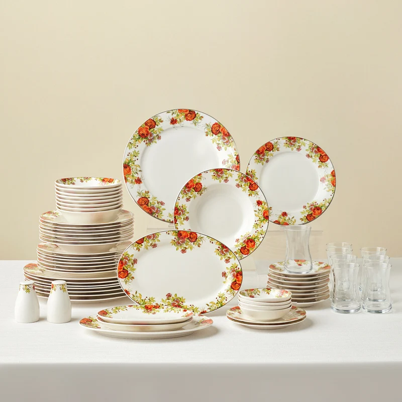 Karaca Elegance Bone Montebello 60-teiliges Tafelservice für 8 Personen
