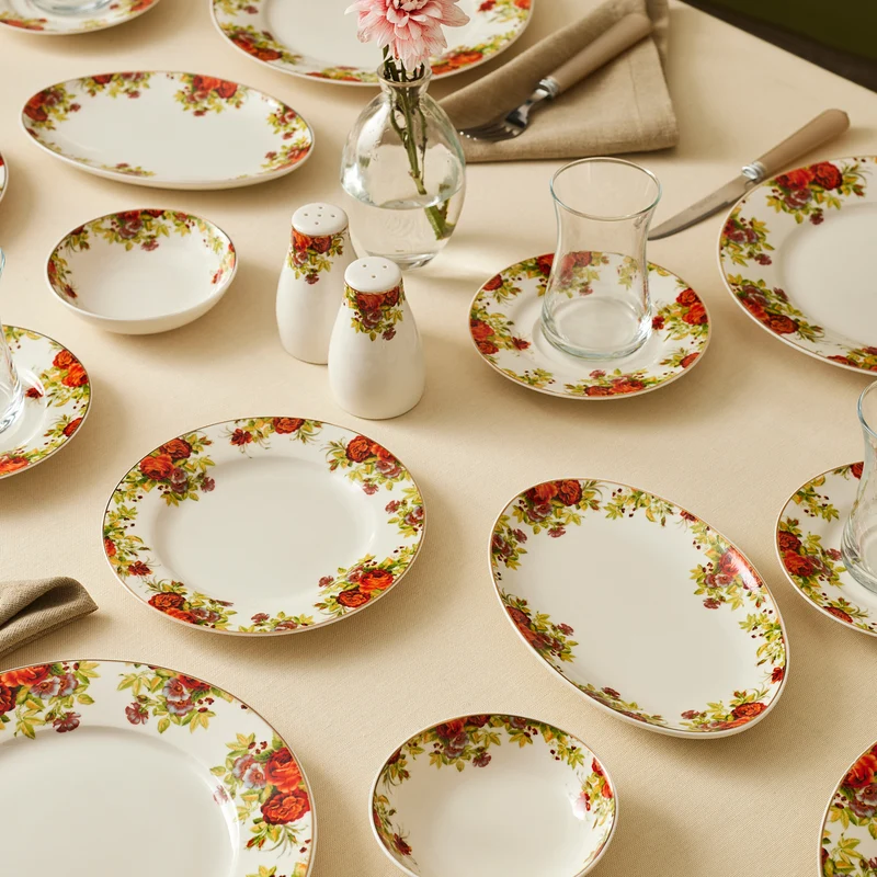 Karaca Elegance Bone Montebello 60-teiliges Tafelservice für 8 Personen