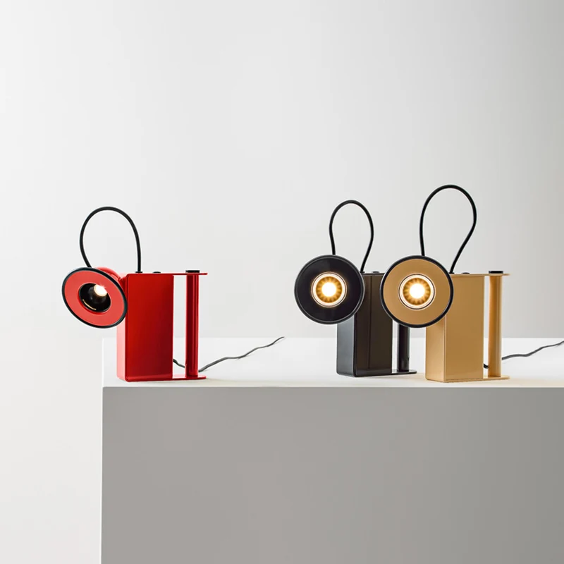 Metal Table Lamp MINIBOX by Gae Aulenti & Piero Castiglioni for Stilnovo
