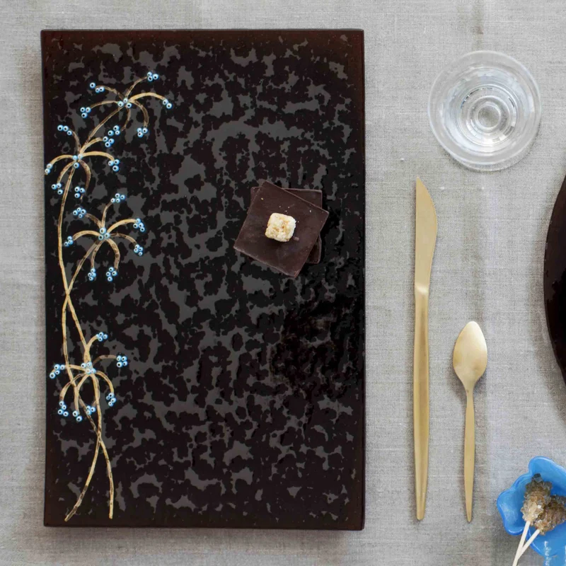 Murano Glass Tray ORIENTE Brown by D.i. Più Andretto Design
