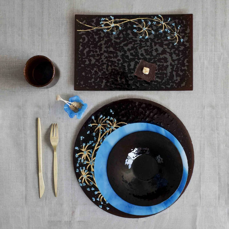 Murano Glass Tray ORIENTE Brown by D.i. Più Andretto Design