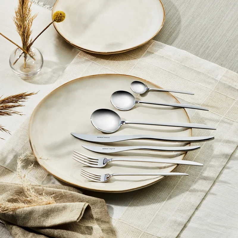 Karaca Amour Elegance Besteckset für 12 Personen 84 teilig