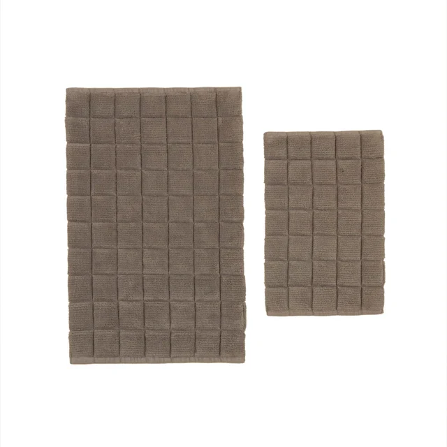 Karaca Simon Badvorleger-Set, 60 × 90 cm + 40 × 60 cm, Grau