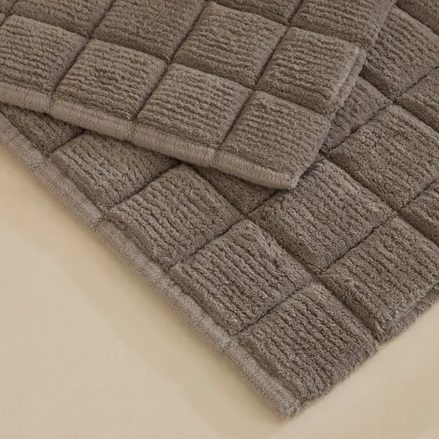 Karaca Simon Badvorleger-Set, 60 × 90 cm + 40 × 60 cm, Grau