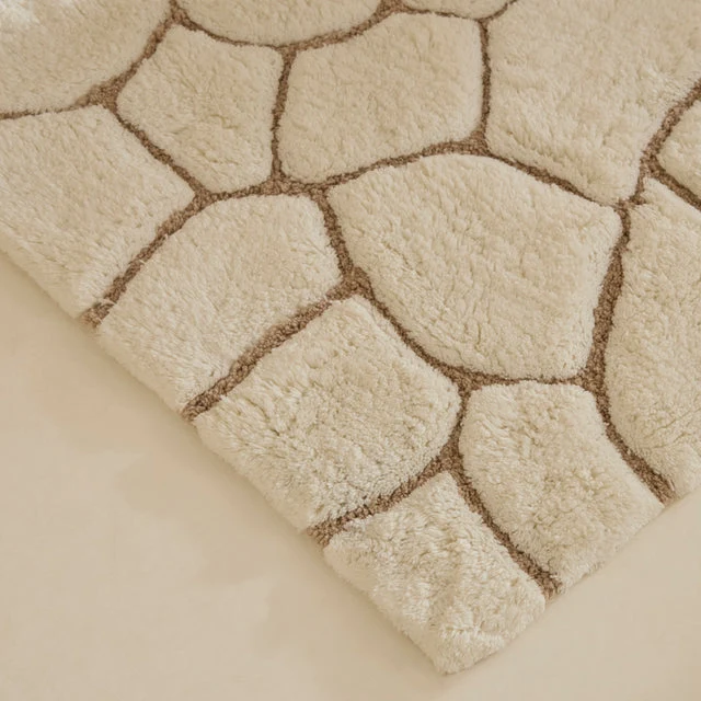 Karaca Stone Badvorleger, 60 × 100 cm, Offwhite