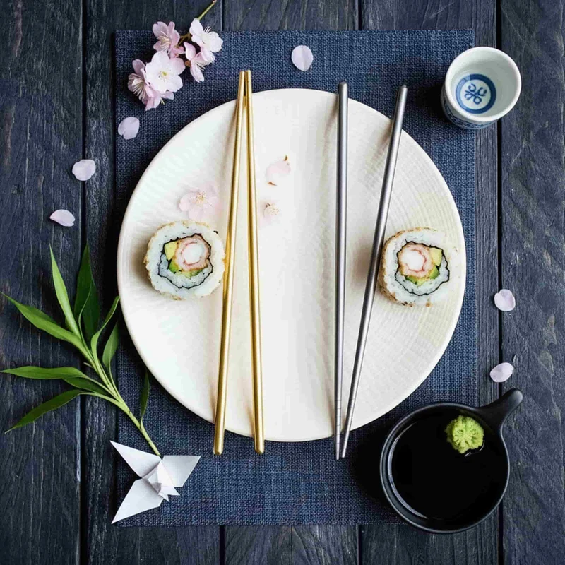Steel Chopsticks CHOPSTICKS Set for Four by Mepra