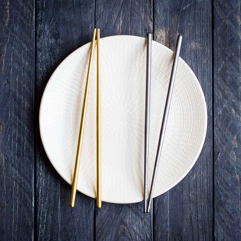 Steel Chopsticks CHOPSTICKS Set for Four by Mepra