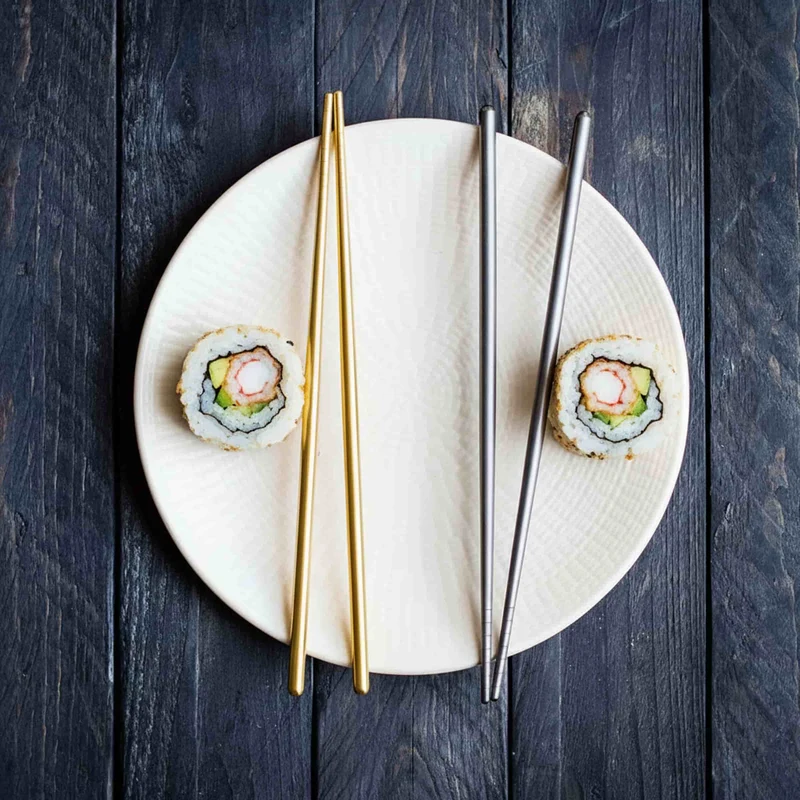 Steel Chopsticks CHOPSTICKS Set for Four by Mepra
