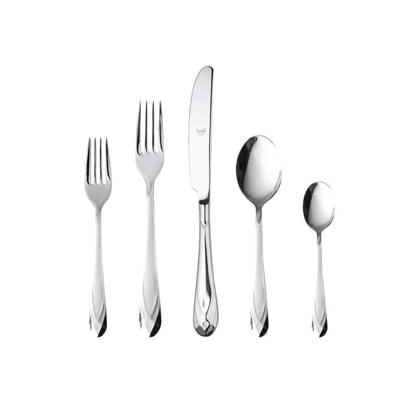 Stainless Steel Cutlery DIAMANTE Set of Seventy-Five by Mepra