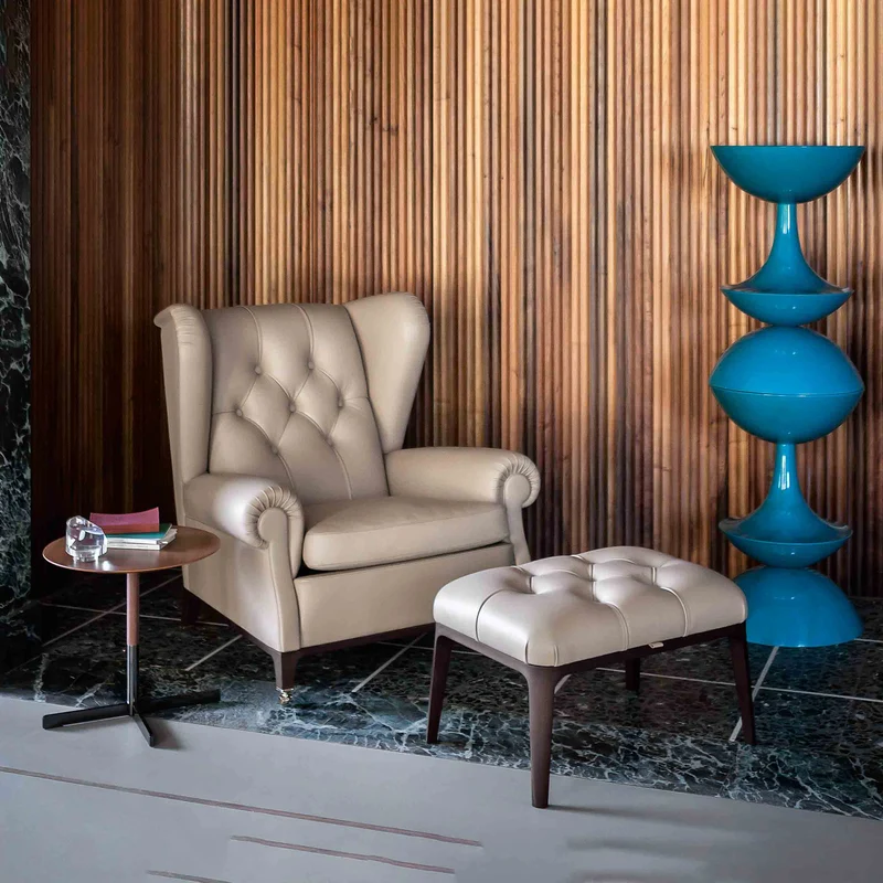Leather Wingback Armchair 2019 by Poltrona Frau Style & Design Centre