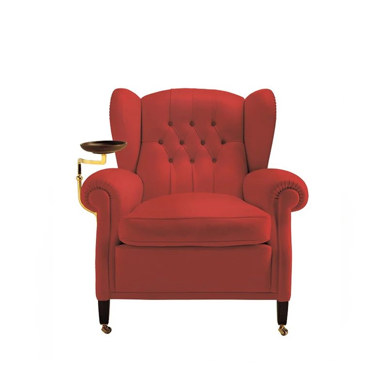 Leather Wingback Armchair 1919 by Renzo Frau for Poltrona Frau