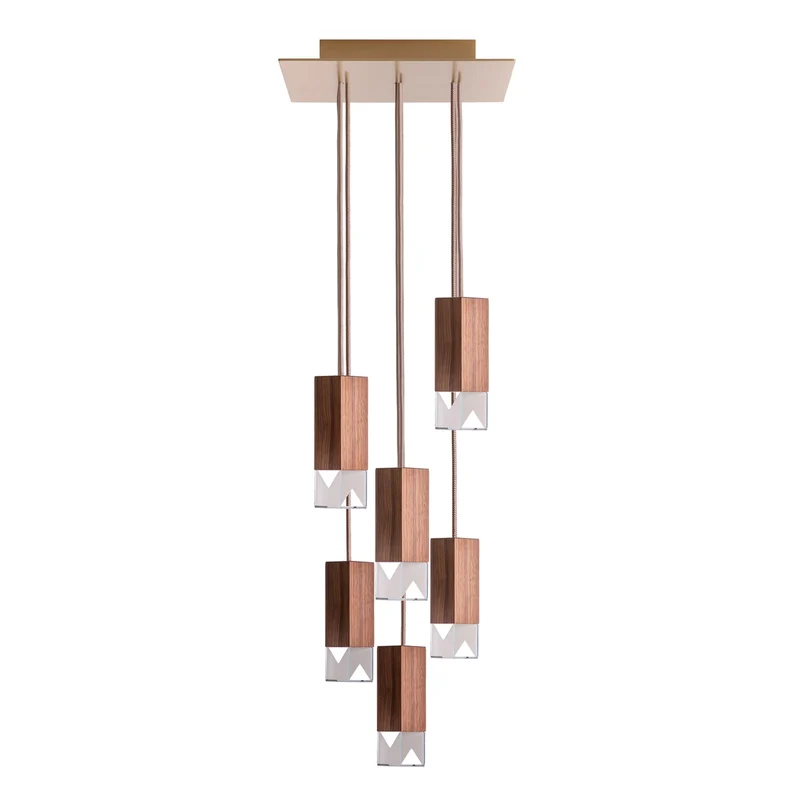 Wood Chandelier LAMP/ONE by Formaminima