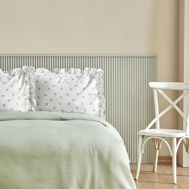 Karaca Lidya Bettwäsche-Set aus 100 % Baumwolle, Doppelbett, Grün