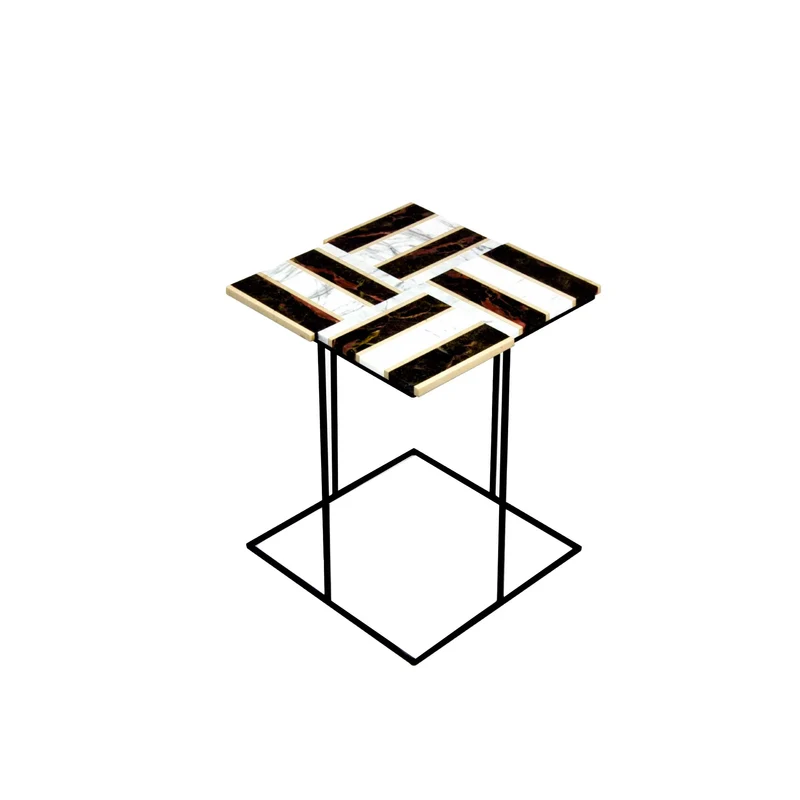 Stone Side Table INTARSIO by Nicola Di Froscia for DFdesignLab