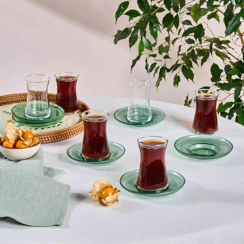 Karaca Juliet Grün 6-Personen-Teeset