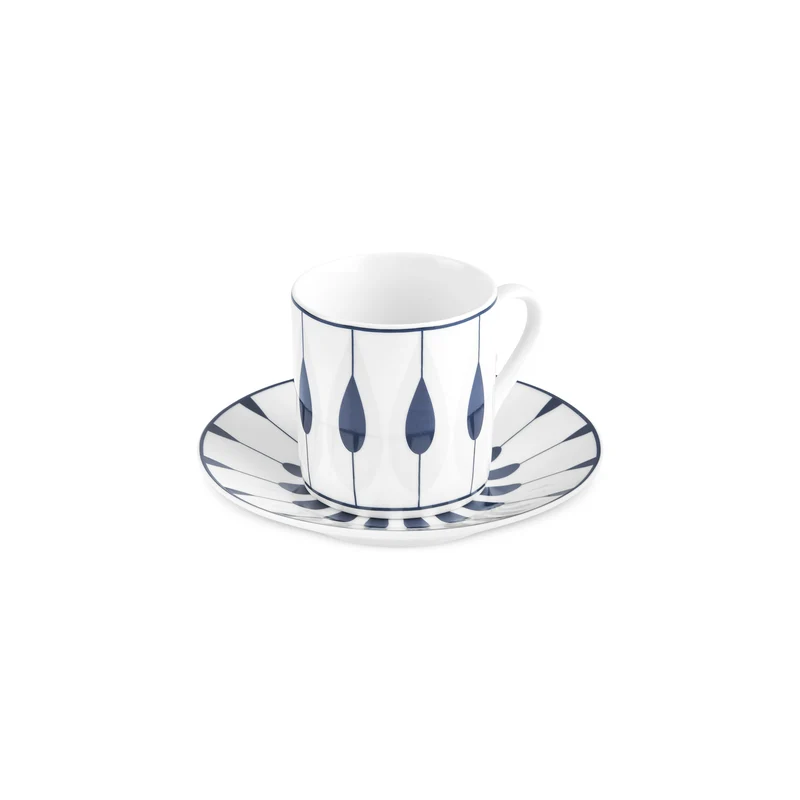 Karaca Ahenk 12-teiliges Bone China Espresso Türkisch-Kaffeetassen-Set für 6 Personen, 80 ml, Mehrfarbig