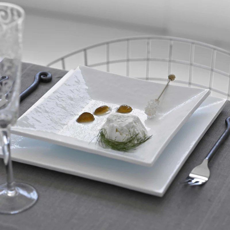 Murano Glass Dinnerware Set TOTAL WHITE by D.i. Più Andretto Design