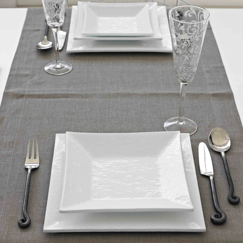 Murano Glass Dinnerware Set TOTAL WHITE by D.i. Più Andretto Design