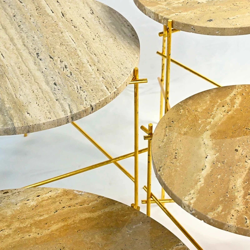Stone Coffee Table STILTS Set of Three by Nicola Di Froscia for DFdesignLab