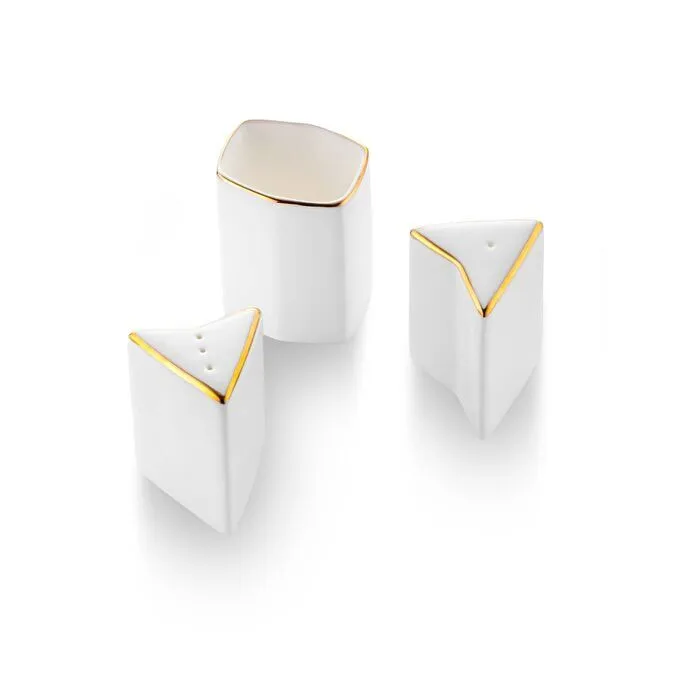 Jumbo Fold Gold 58-teiliges eckiges Tafelservice für 12 Personen