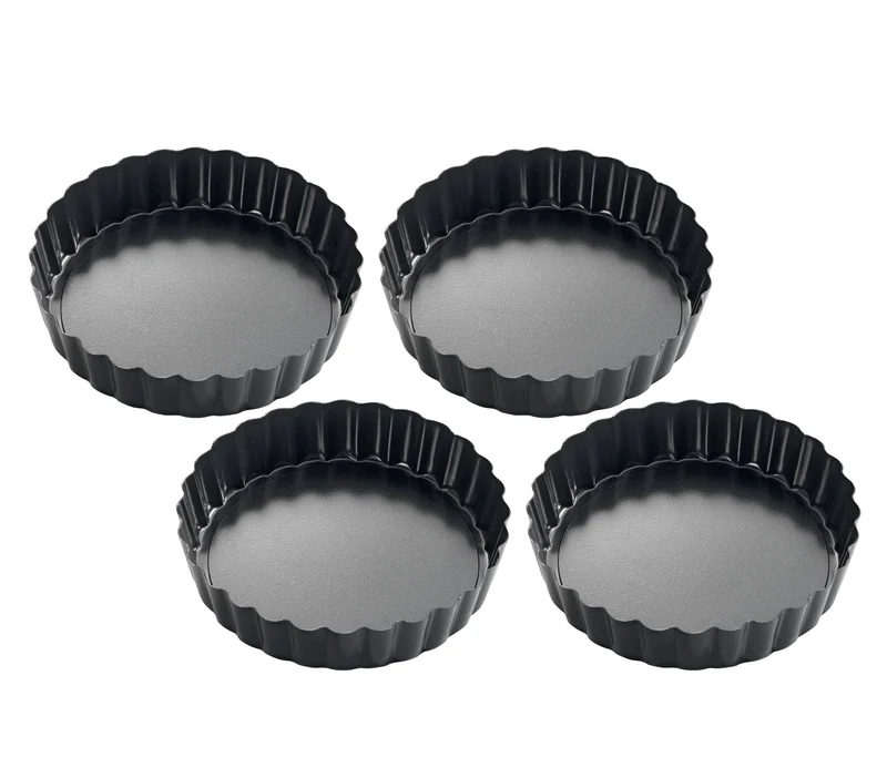 Tarteletteform 4tlg 12cm schwarz Backen