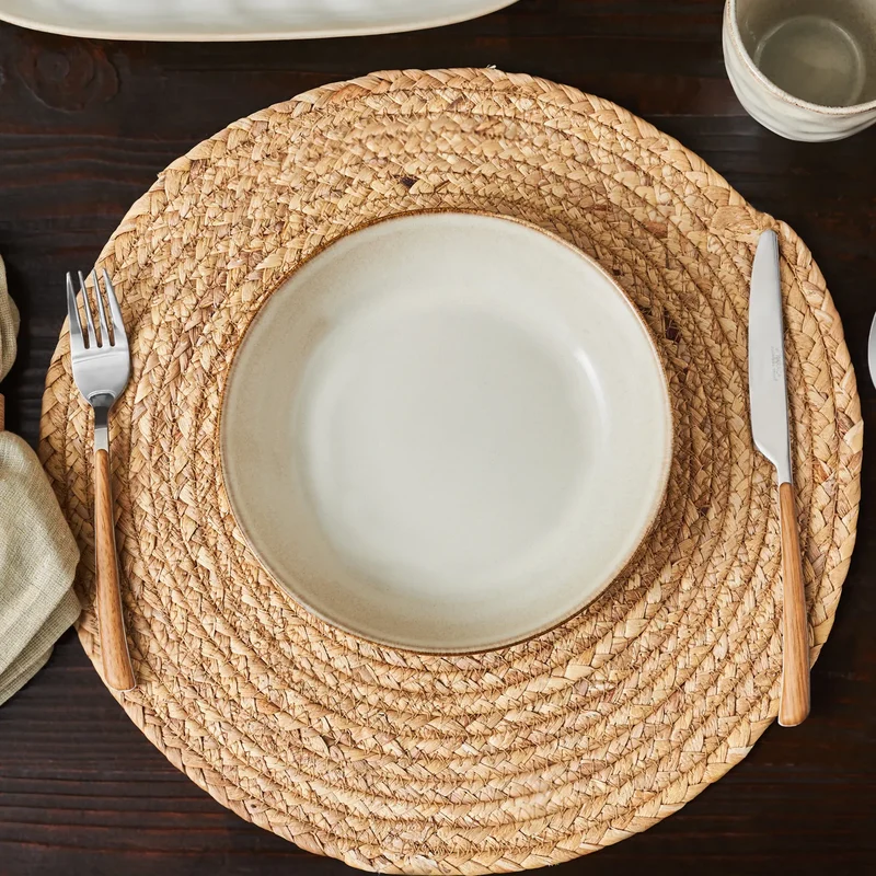Karaca Aria Reactive Glaze Tiefer Teller, 20 cm, Beige
