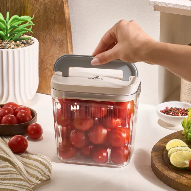 Karaca Flex 2-teiliges Aufbewahrungsbehälter-Set, 1500 ml, Transparent