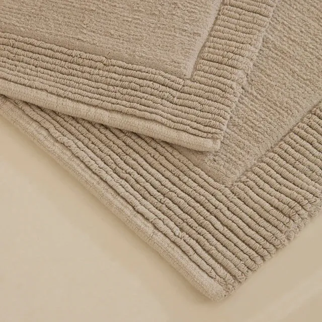 Karaca Odetta Badematten-Set, 60x90 cm + 40x60 cm, Ecru