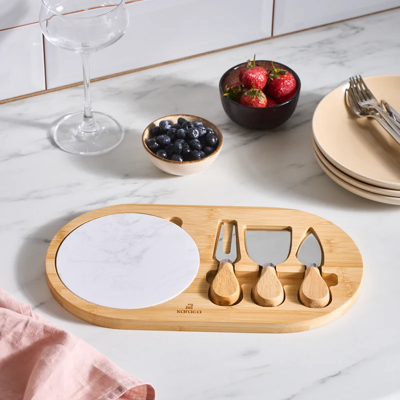 Karaca Cheesekit Bambus Schneideset, Farblos