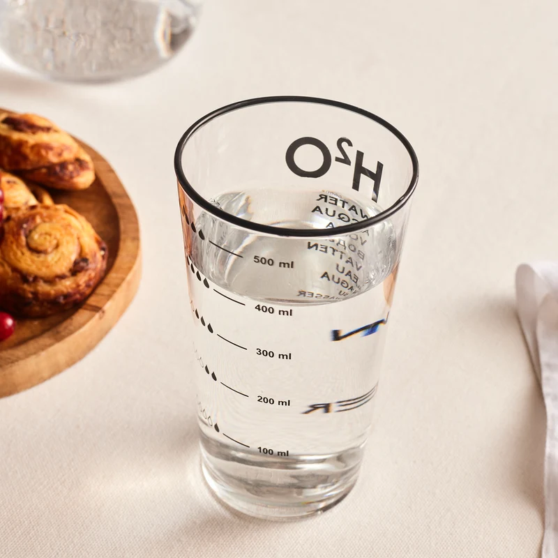 Karaca H2O Schwarzes Erfrischungsgetränkglas, 570 Ml