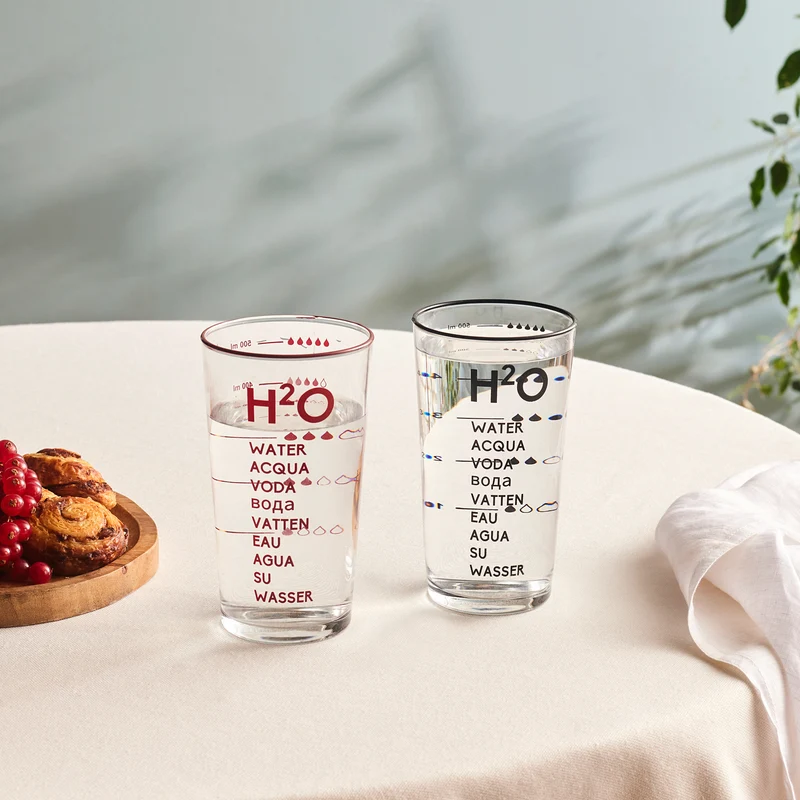 Karaca H2O Schwarzes Erfrischungsgetränkglas, 570 Ml