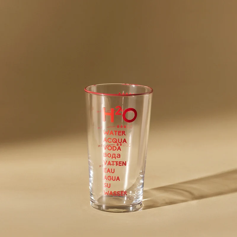 Karaca H2O Rotes Erfrischungsgetränkglas, 570 Ml