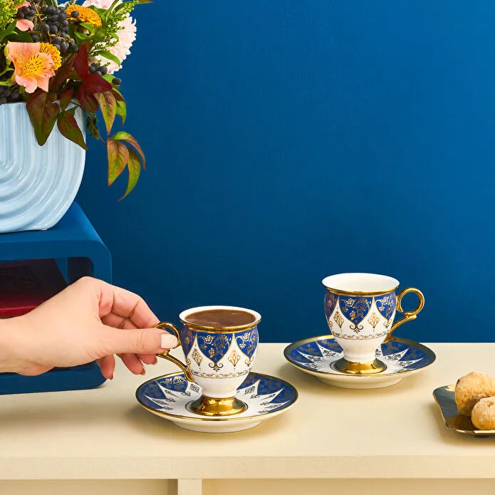Karaca Merve 2-teiliges Kaffeetassenset für 2 Personen, 100 ml
