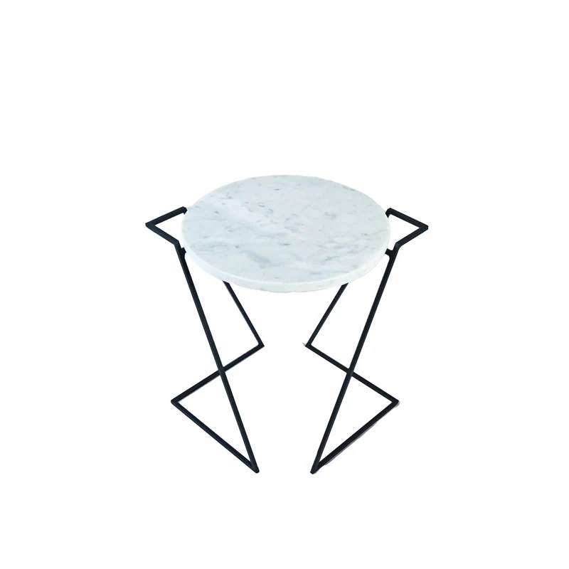 Carrara Marble Side Table SATURNO by Nicola Di Froscia for DFdesignLab